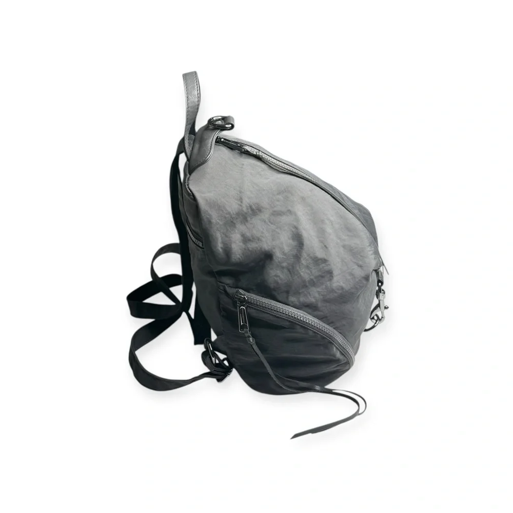 Rebecca Minkoff ♕ Julian Nylon Backpack Bag ♕ Washed Black ♕ Clasps Zips ♕